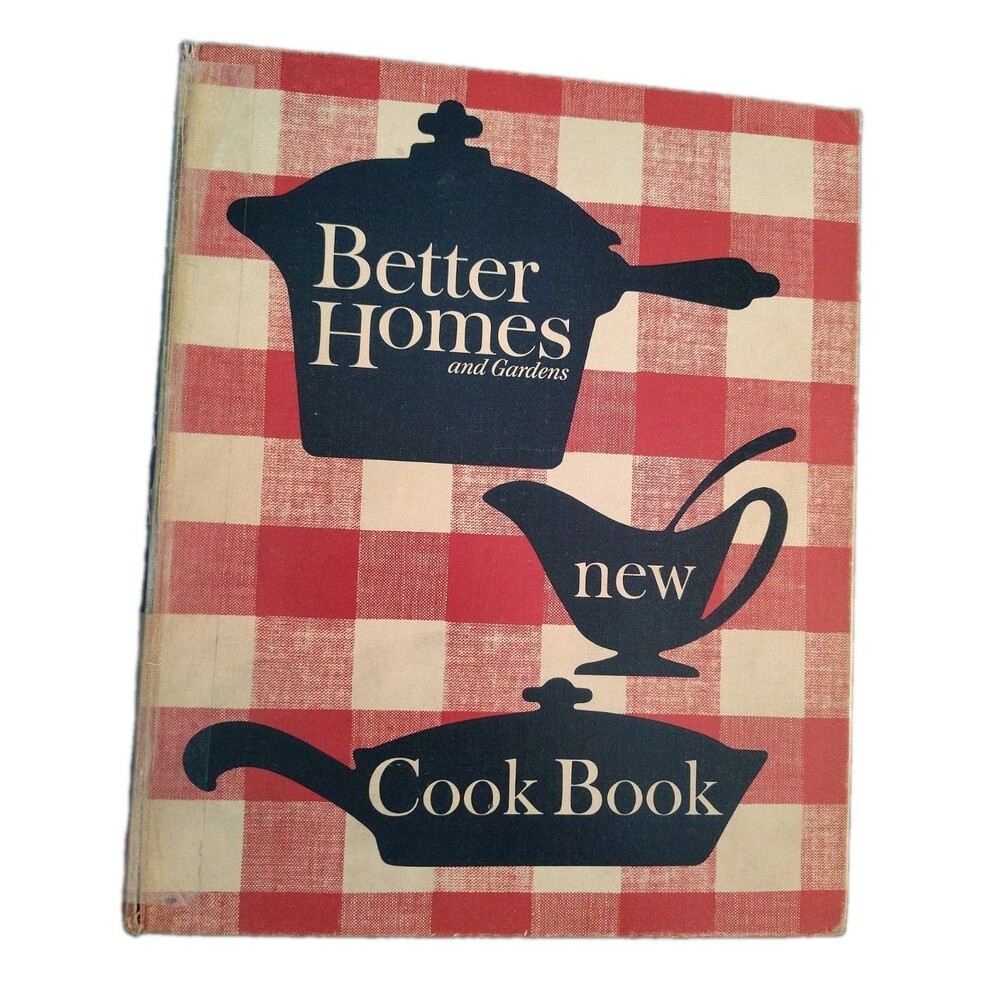 Vintage 1953 Better Homes and Gardens New Cook Book 5 Ring Binder Plaid Cover